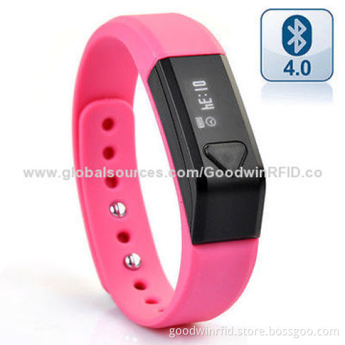 Bluetooth Pedometer Wristband with Function Time/Step/Calories/Clock/Calling Show/Message Notice